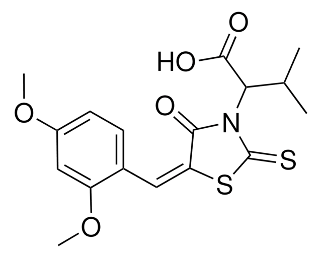 2-[(5E)-5-(2,4-DIMETHOXYBENZYLIDENE)-4-OXO-2-THIOXO-1,3-THIAZOLIDIN-3-YL]-3-METHYLBUTANOIC ACID AldrichCPR