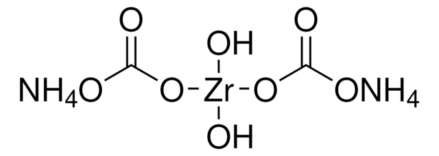 Ammonium zirconium(IV) carbonate solution in H2O, contains 1-2% tartaric acid as stabilizer