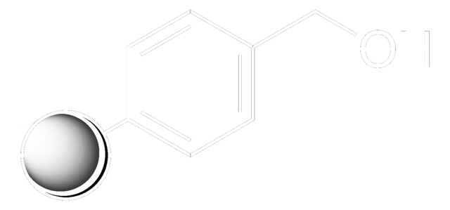 Benzyl alcohol, polymer-bound 100-200&#160;mesh, extent of labeling: 1.0-2.0&#160;mmol/g loading, 1&#160;% cross-linked with divinylbenzene