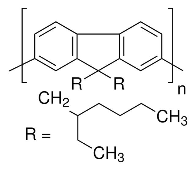 Poly[9,9-bis-(2-ethylhexyl)-9H-fluorene-2,7-diyl] light-emitting &#955;em 409 nm (in chloroform)