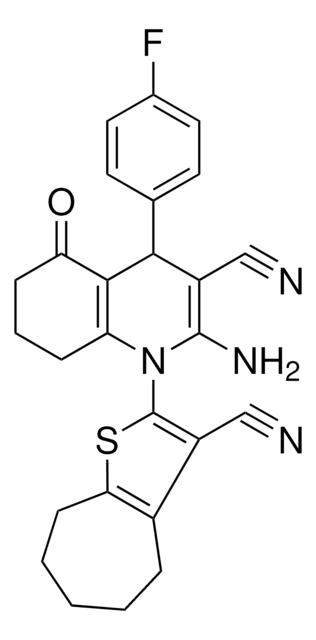 2-AMINO-1-(3-CYANO-5,6,7,8-TETRAHYDRO-4H-CYCLOHEPTA[B]THIEN-2-YL)-4-(4-FLUOROPHENYL)-5-OXO-1,4,5,6,7,8-HEXAHYDRO-3-QUINOLINECARBONITRILE AldrichCPR