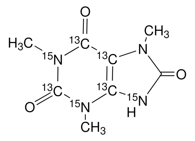 1,3,7-Trimethyluric acid-2,4,5,6-13C4-1,3,9-15N3 &#8805;98 atom %, &#8805;98% (CP)