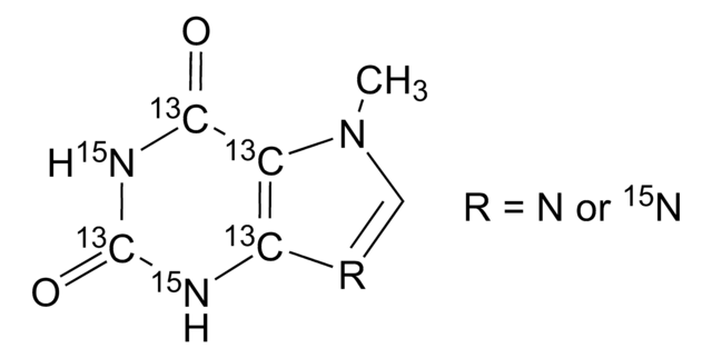 7-Methylxanthine-2,4,5,6-13C4, 1,3-15N2 (with variable 15N labeling at N9) &#8805;98 atom %, &#8805;98% (CP)