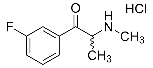 3-Fluoromethcathinone hydrochloride solution 1.0&#160;mg/mL in methanol (as free base), ampule of 1&#160;mL, certified reference material, Cerilliant&#174;