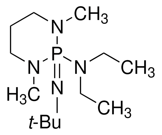 2-tert-Butylimino-2-diethylamino-1,3-dimethylperhydro-1,3,2-diazaphosphorine solution 1&#160;M in hexane, &#8805;97% (GC), 97% (GC)