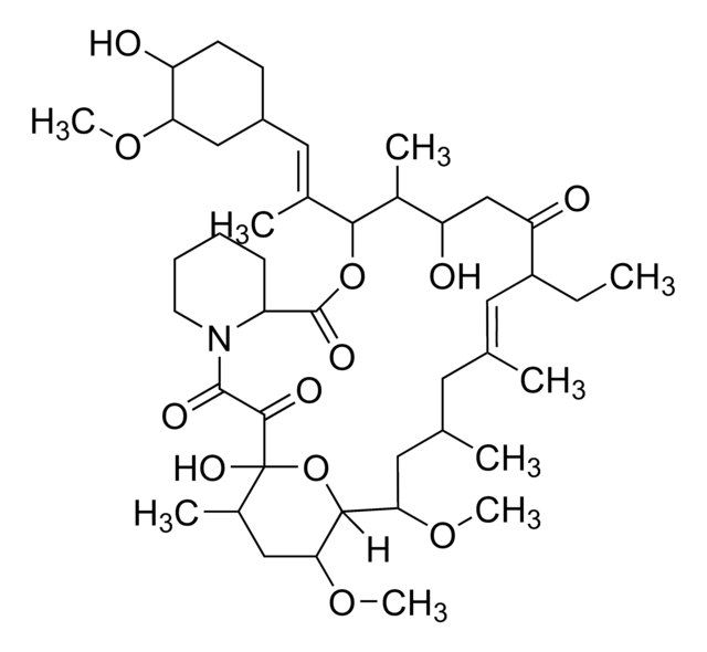 Ascomycin solution 1.0&#160;mg/mL in acetonitrile, ampule of 1&#160;mL, certified reference material, Cerilliant&#174;