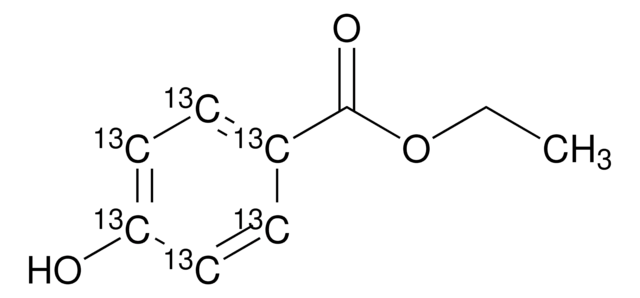 Ethyl 4-hydroxybenzoate-ring-13C6 solution 50&#160;&#956;g/mL in acetone, analytical standard