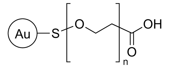 金ナノ粒子 50&#160;nm diameter, carboxylic acid functionalized, PEG 5000 coated, dispersion in H2O