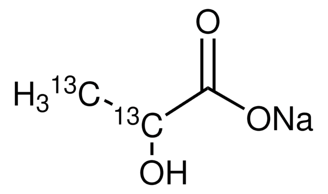 Sodium L-lactate-2,3-13C solution 45-55&#160;% (w/w) in H2O, &#8805;99 atom % 13C, &#8805;98% (CP), &#8805;98% (Chiral Purity, HPLC)