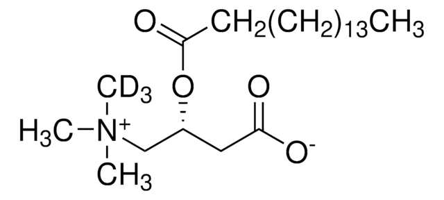 Palmitoyl-L-Carnitine (N-Methyl-D3) solution 500&#160;&#956;g/mL (90:10 Methanol:DMSO), certified reference material, ampule of 1&#160;mL, Cerilliant&#174;