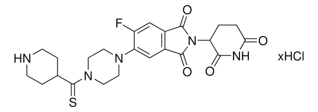 6F,C5-Pomalidomide-piperazine-piperidine-4-carbothioamide hydrochloride