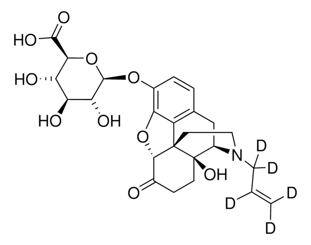 Naloxone-D5-3-&#946;-D-glucuronide solution 100&#160;&#956;g/mL in methanol: water (9:1), certified reference material, ampule of 1&#160;mL, Cerilliant&#174;