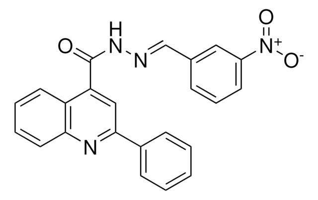 2-PHENYL-QUINOLINE-4-CARBOXYLIC ACID (3-NITRO-BENZYLIDENE)-HYDRAZIDE AldrichCPR