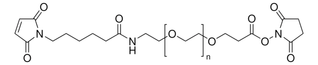 O-[N-(6-Maleimidohexanoyl)aminoethyl]-O&#8242;-[3-(N-succinimidyloxy)-3-oxopropyl]polyethylene glycol 3,000 Mp 3,000