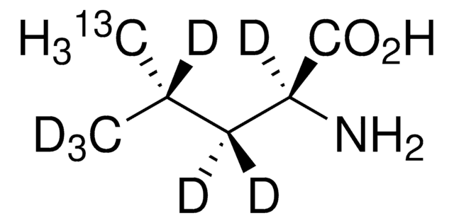 L-Leucine-13C, d7 (2,3,3,4,5,5,5-d7, pro-R-methyl-13C) &#8805;97 atom % 13C, &#8805;95 atom % D, &#8805;95% (CP), optical purity&#8805;98% (at &#945;-carbon)