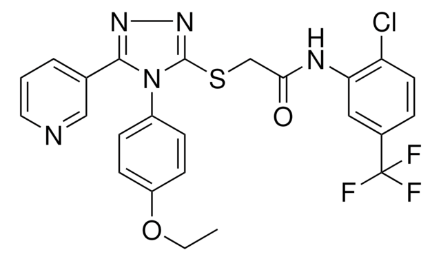 N-[2-CHLORO-5-(TRIFLUOROMETHYL)PHENYL]-2-{[4-(4-ETHOXYPHENYL)-5-(3-PYRIDINYL)-4H-1,2,4-TRIAZOL-3-YL]SULFANYL}ACETAMIDE AldrichCPR