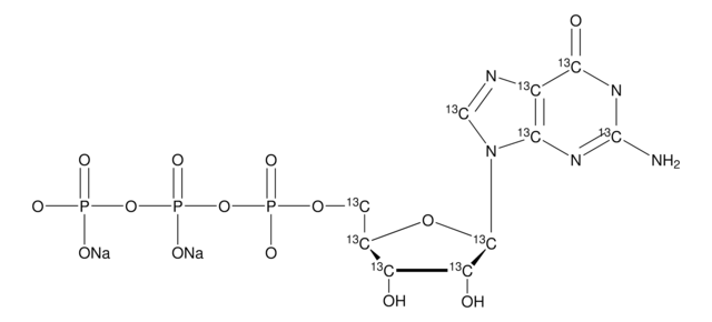 Guanosine-13C10 5&#8242;-triphosphate disodium salt solution 100&#160;mM (in 5mM Tris HCl / H2O), &#8805;98 atom % 13C, &#8805;95% (CP)