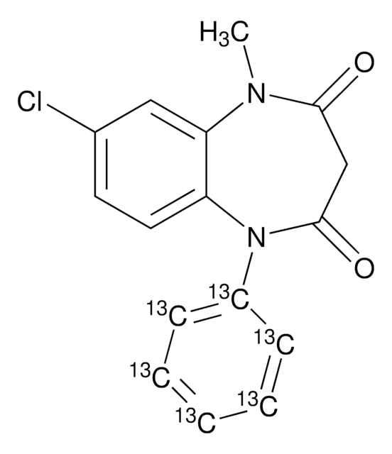 Clobazam-8-chloro isomer-13C6 solution 100&#160;&#956;g/mL in methanol, ampule of 1&#160;mL, certified reference material, Cerilliant&#174;