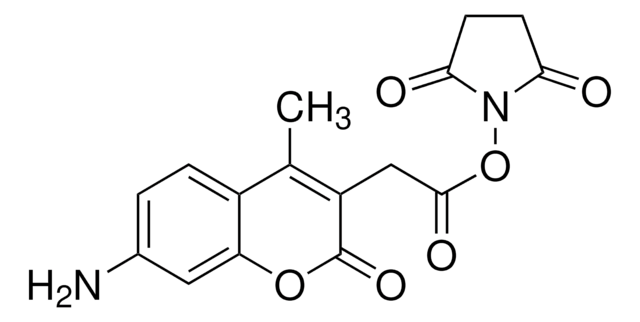 7-Amino-4-methyl-3-coumarinacetic acid N-succinimidyl ester BioReagent, suitable for fluorescence, &#8805;90% (HPLC)