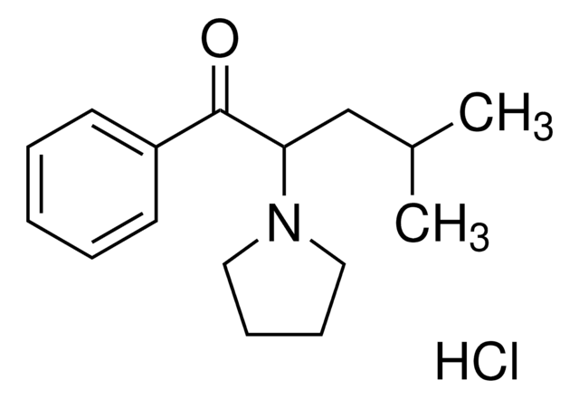 alpha-Pyrrolidinoisohexanophenone (alpha-PiHP HCl) hydrochloride solution 1&#160;mg/mL in methanol (as free base), certified reference material, ampule of 1&#160;mL, Cerilliant&#174;