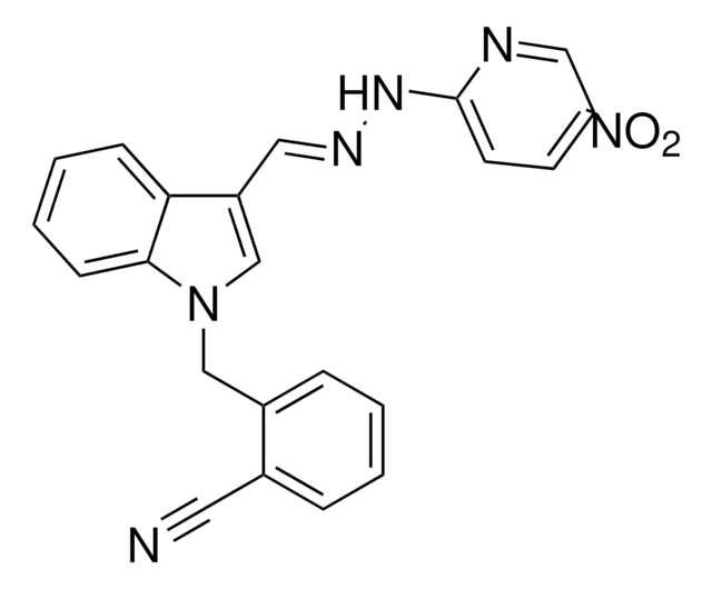 2-[3-[(5-NITRO-PYRIDIN-2-YL)-HYDRAZONOMETHYL]-INDOL-1-YLMETHYL]-BENZONITRILE AldrichCPR