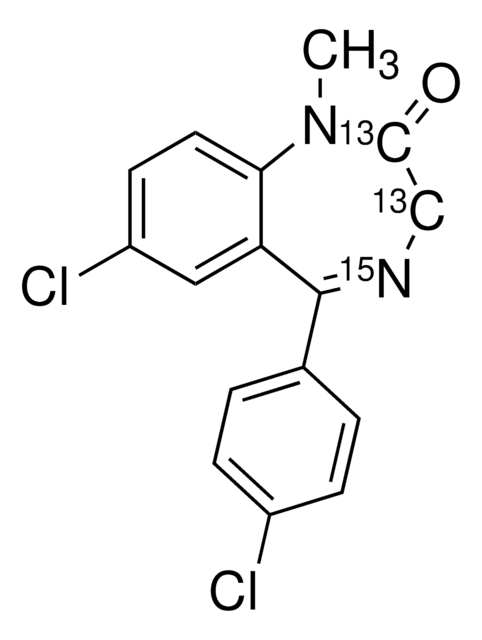 4&#8242;-Chlorodiazepam-13C2,15N solution 100&#160;&#956;g/mL in methanol, certified reference material, ampule of 1&#160;mL, Cerilliant&#174;