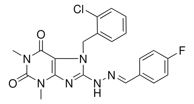 4-FLUOROBENZALDEHYDE [7-(2-CHLOROBENZYL)-1,3-DIMETHYL-2,6-DIOXO-2,3,6,7-TETRAHYDRO-1H-PURIN-8-YL]HYDRAZONE AldrichCPR