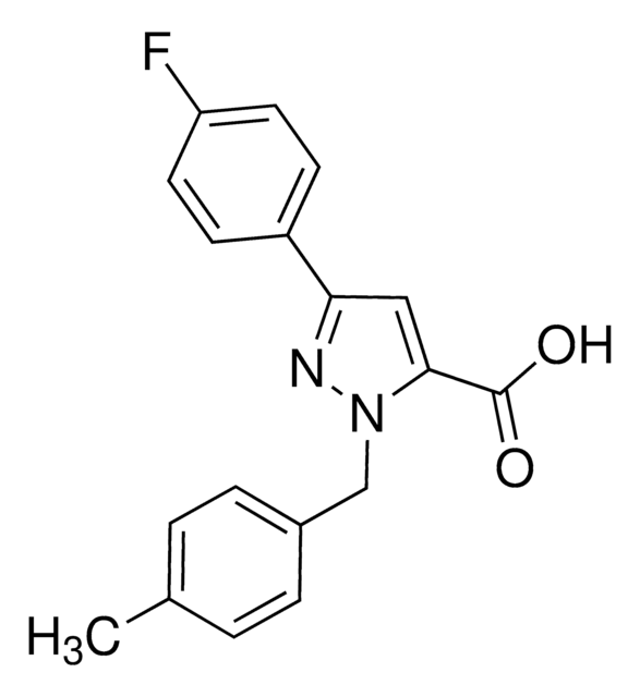 1-(4-Methylbenzyl)-3-(4-fluorophenyl)-1H-pyrazole-5-carboxylic acid AldrichCPR