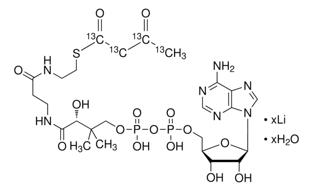 Acetoacetyl-13C4 coenzyme A lithium salt hydrate 99 atom % 13C, 95% (CP)