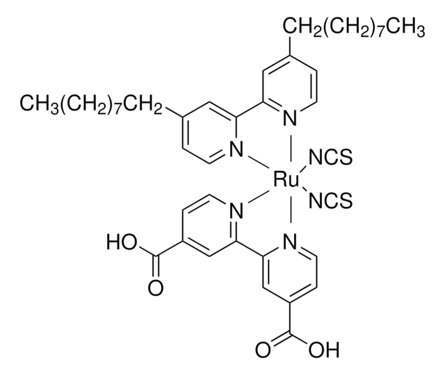 cis-Bis(isothiocyanato)(2,2&#8242;-bipyridyl-4,4&#8242;-dicarboxylato)(4,4&#8242;-di-nonyl-2&#8242;-bipyridyl)ruthenium(II) 95% (NMR)