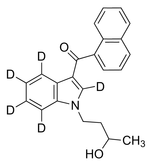 JWH-073 3-Hydroxybutyl metabolite-D5 (indole-D5) solution 100&#160;&#956;g/mL in methanol, ampule of 1&#160;mL, certified reference material, Cerilliant&#174;