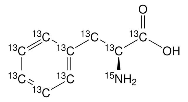 L-Phenylalanine-13C9,15N 98 atom % 15N, 98 atom % 13C, 95% (CP), 97% (Chiral Purity)