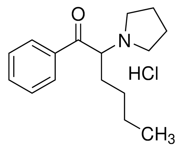 alpha-Pyrrolidinohexanophenone (alpha-PHP HCl) hydrochloride solution 1&#160;mg/mL in methanol ((as free base)), certified reference material, ampule of 1&#160;mL, Cerilliant&#174;