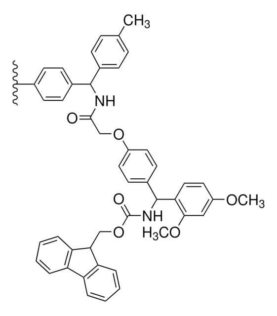 Rink amide 4-methylbenzhydrylamine, polymer-bound extent of labeling: ~1.1&#160;mmol/g loading