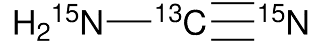 Cyanamide-13C,15N2 98 atom % 15N, 99 atom % 13C, 98% (CP), anhydrous (stabilized with 0.1% acetic acid)