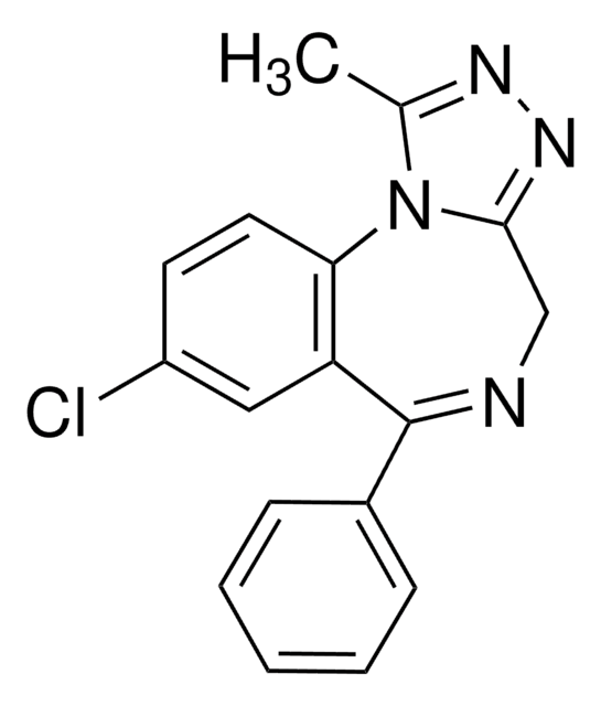 アルプラゾラム 溶液 1.0&#160;mg/mL in methanol, ampule of 1&#160;mL, certified reference material, Cerilliant&#174;