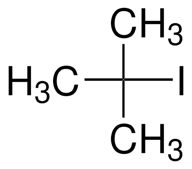 2-ヨード-2-メチルプロパン contains copper as stabilizer, 95%