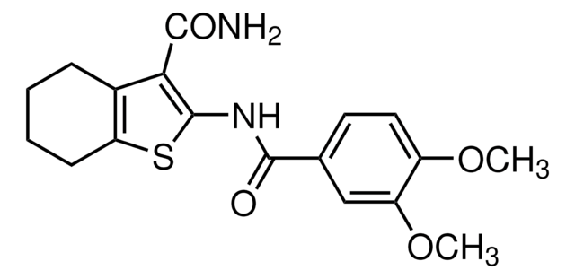 2-(3,4-Dimethoxy-benzoylamino)-4,5,6,7-tetrahydro-benzo[b]thiophene-3-carboxylic acid amide &#8805;98% (HPLC), solid