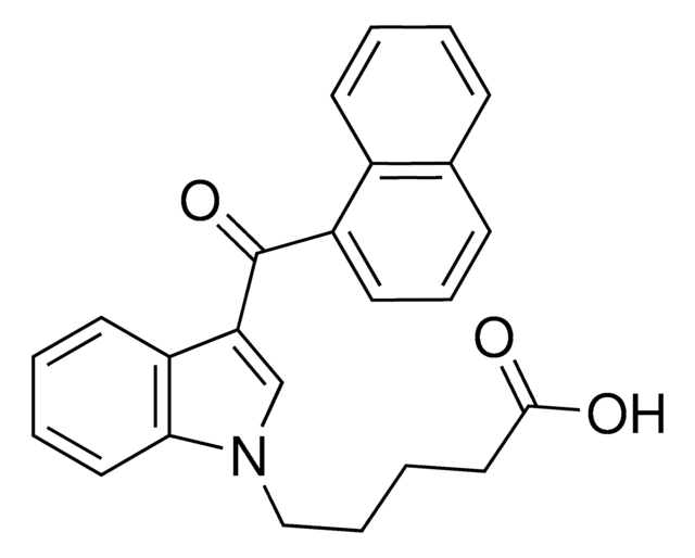 JWH-018 5-Pentanoic acid metabolite solution 100&#160;&#956;g/mL in methanol, ampule of 1&#160;mL, certified reference material, Cerilliant&#174;