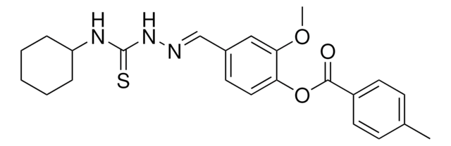 4-(2-((CYCLOHEXYLAMINO)CARBOTHIOYL)CARBOHYDRAZONOYL)-2-MEO-PH 4-METHYLBENZOATE AldrichCPR